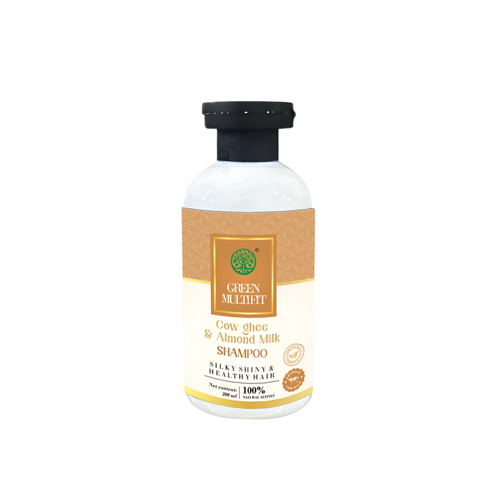 Cow ghee and almond milk shampoo