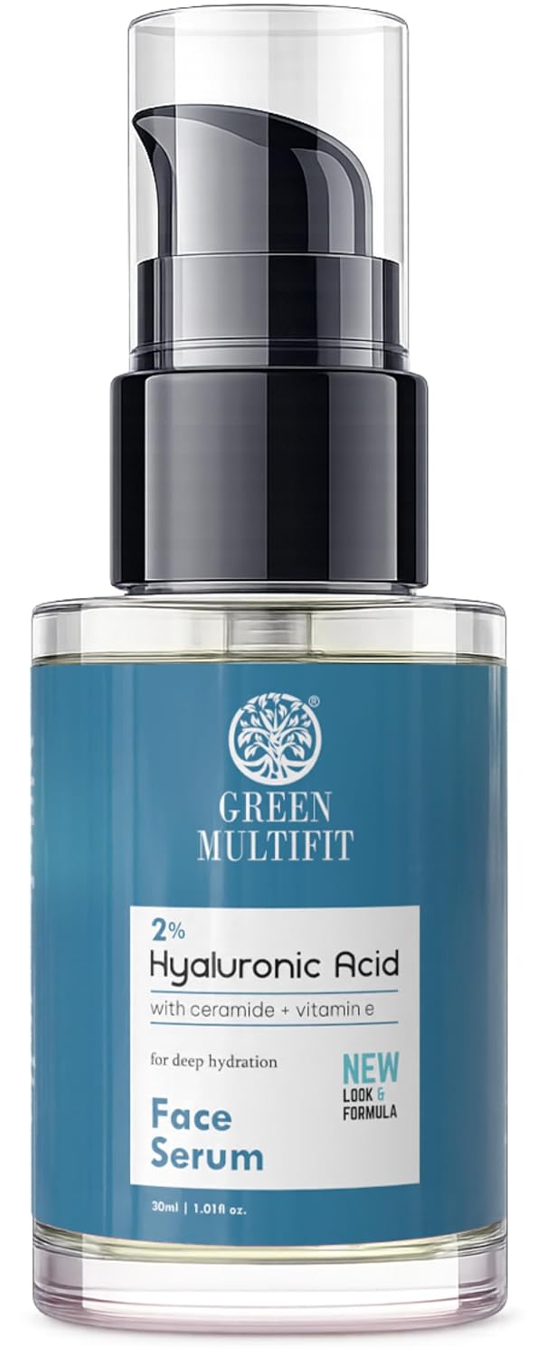 Green Multifit 2% Hyaluronic Acid Face Serum with Ceramide & Vitamin E, 30ml
