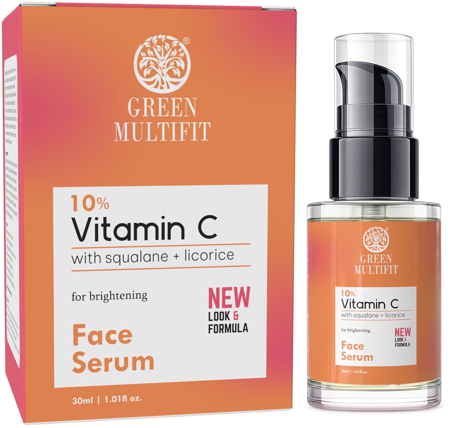 Green Multifit 10% Vitamin C Face Serum with Squalane & Licorice