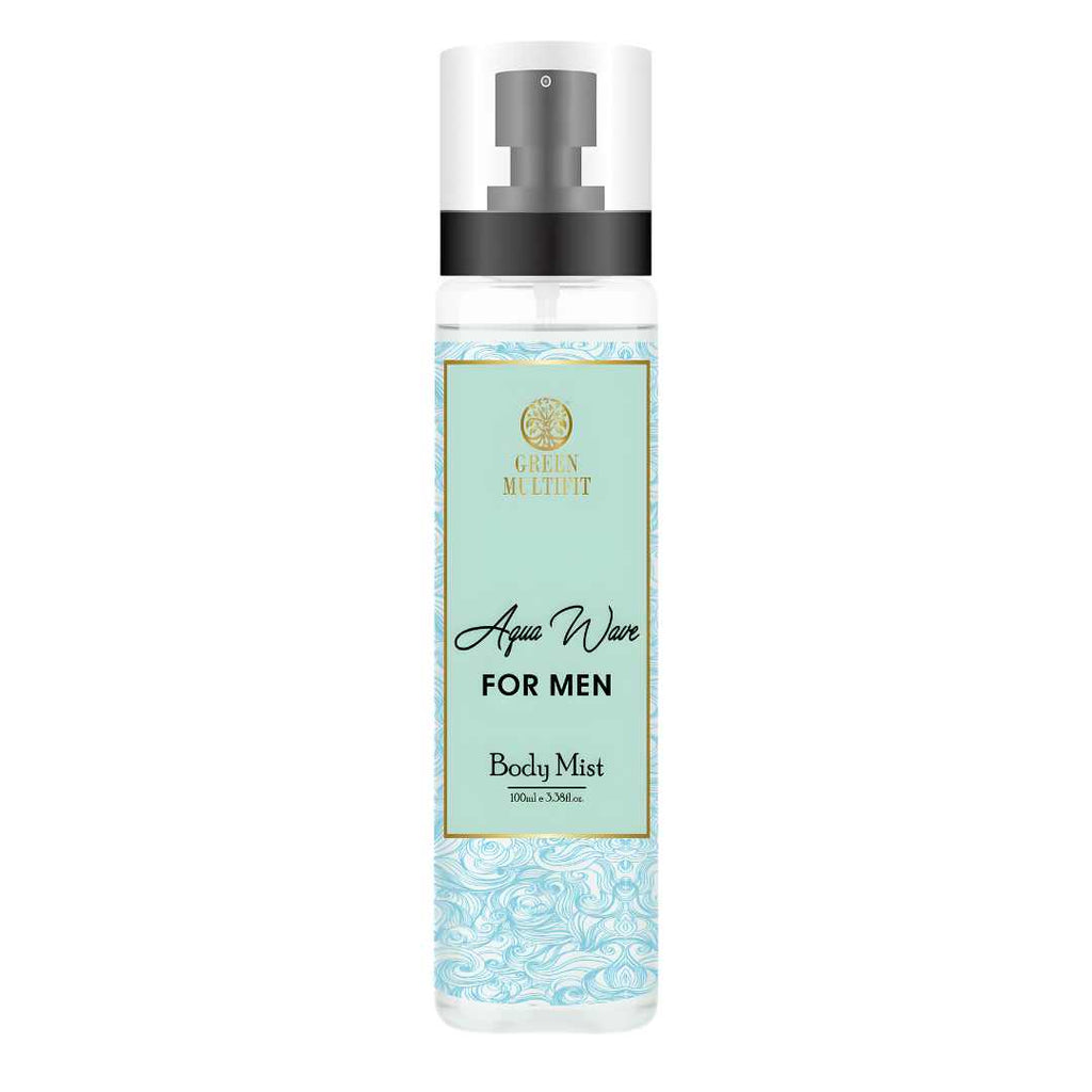 GreenMultiFit Aqua Wave Body Mist for Men | Lightweight Everyday Fragrance | 100 ml