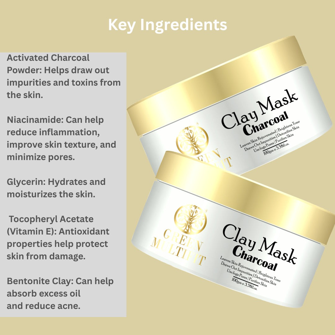Charcoal Clay Mask 100gms Anti-Acne / Oily Skin