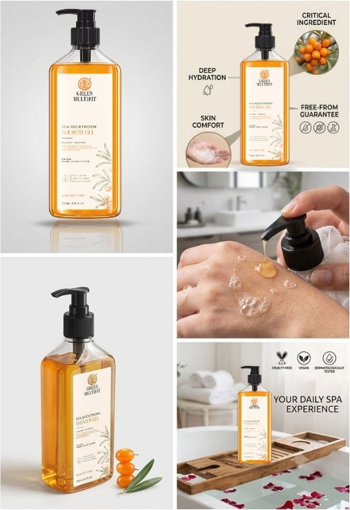Green Multifit Sea Buckthorn Shower Gel 500ml