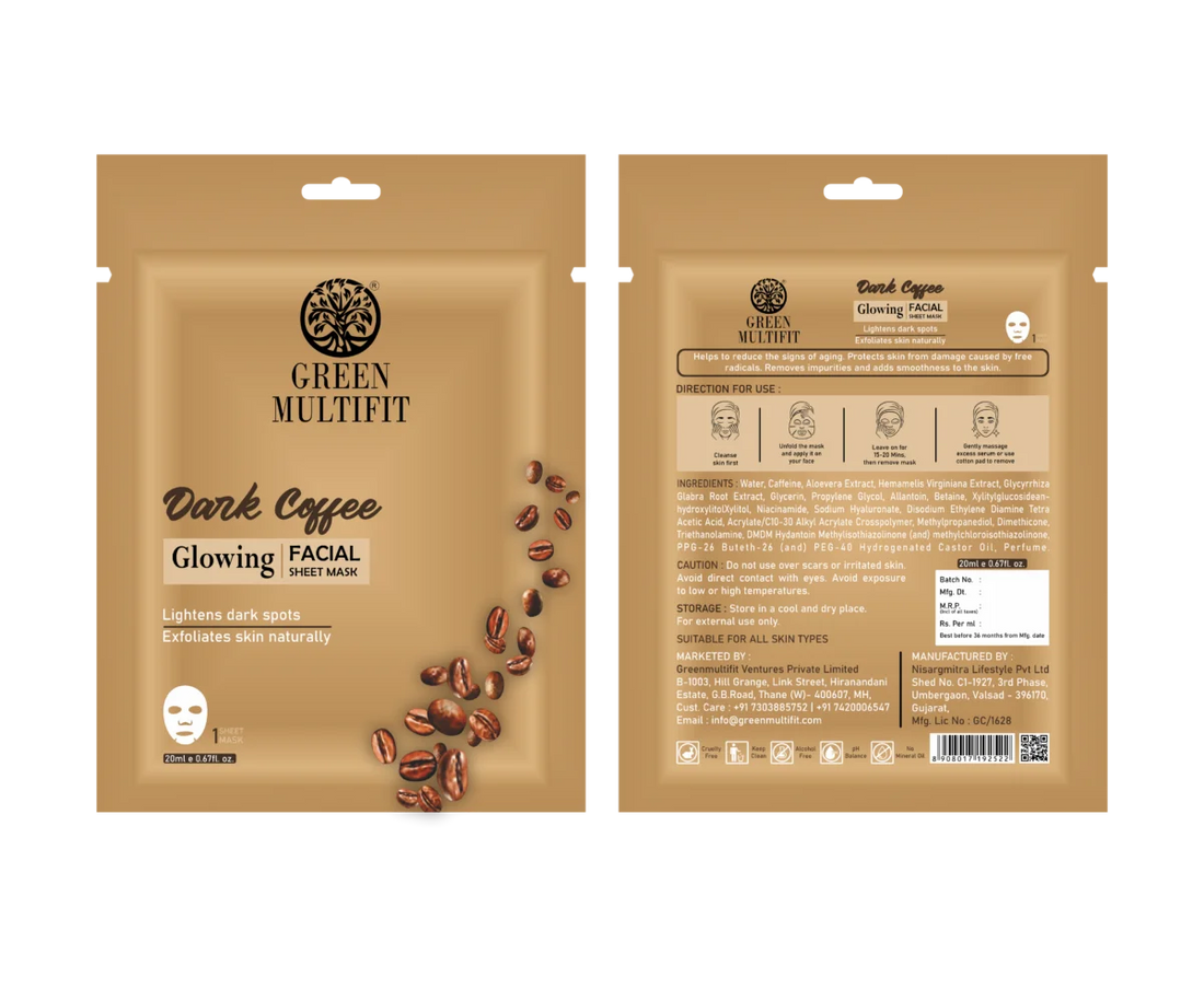 Dark Coffee Glowing - Facial Sheet Mask