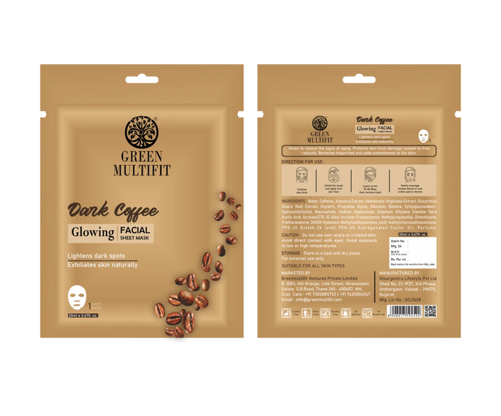 Dark Coffee Glowing - Facial Sheet Mask