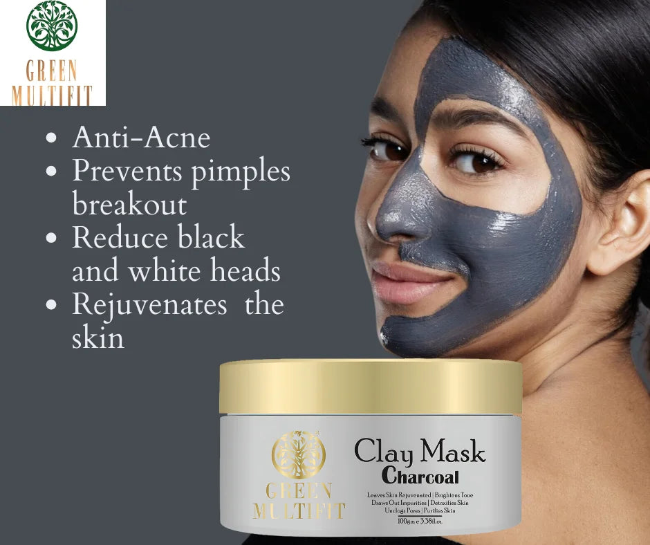 Charcoal Clay Mask 100gms Anti-Acne / Oily Skin