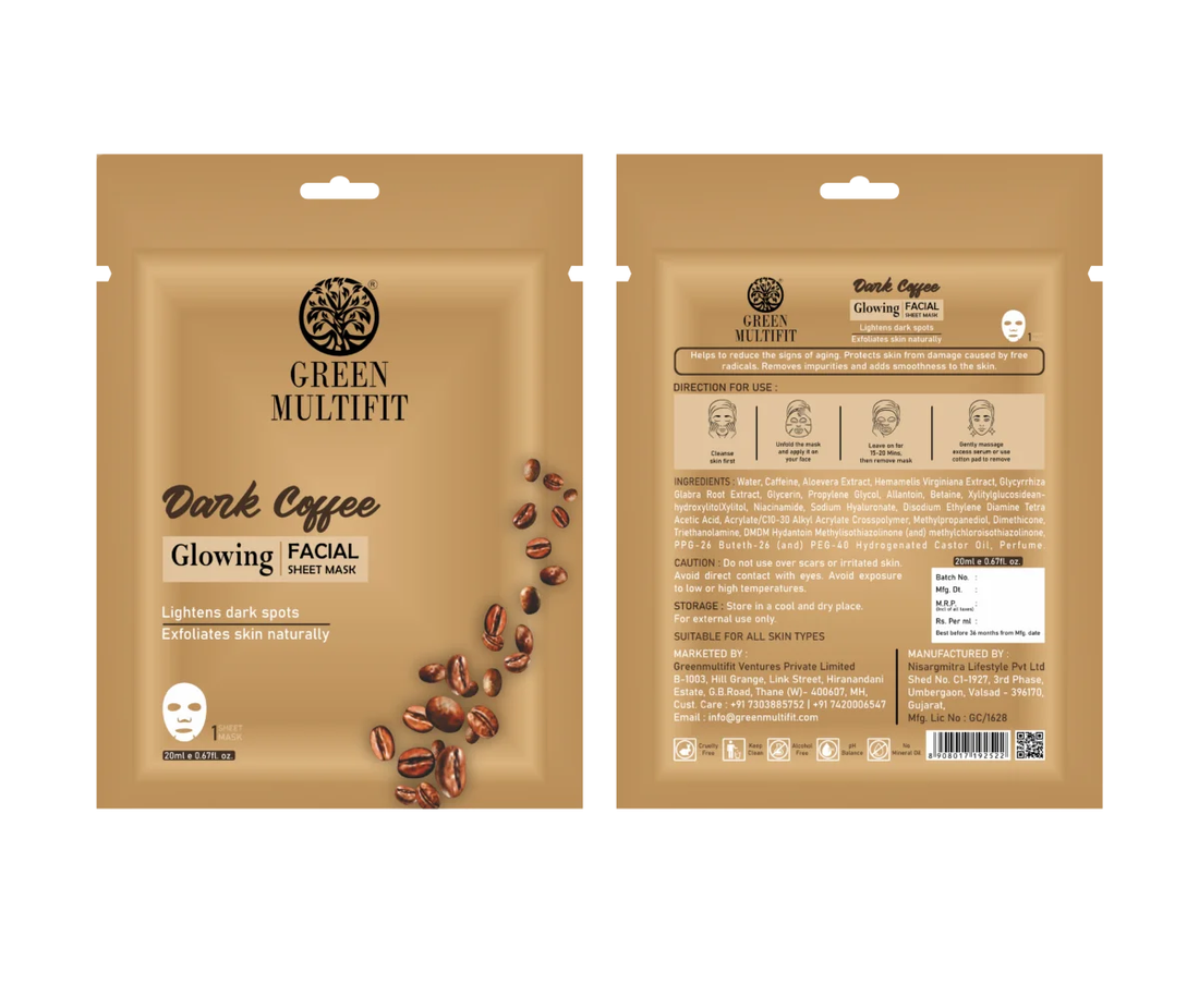 Dark Coffee Glowing - Facial Sheet Mask