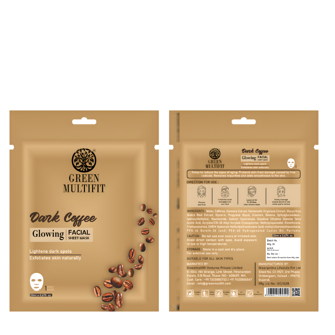 Dark Coffee Glowing - Facial Sheet Mask