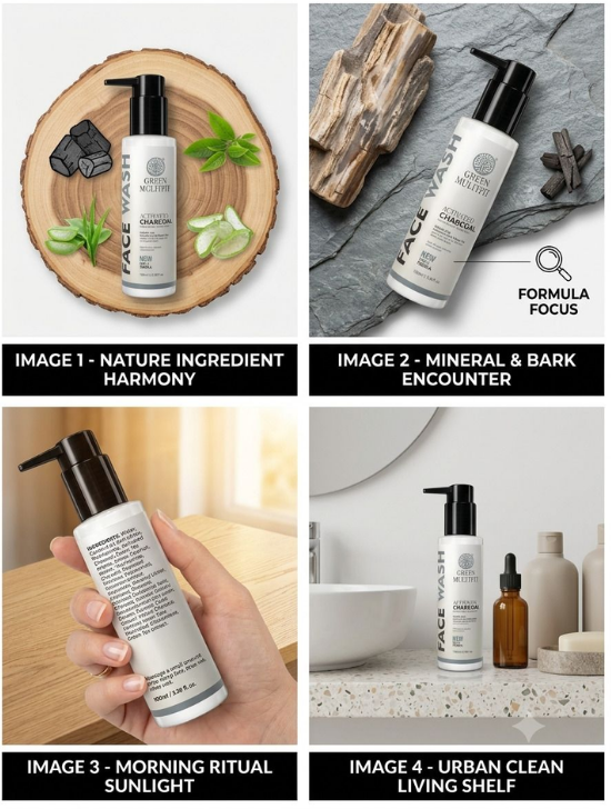 Charcoal face wash- helps to maintain healthy complexion. 100ml