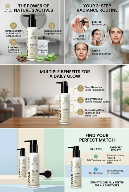 Coffee face wash- helps to maintain healthy complexion. 100ml (Copy)