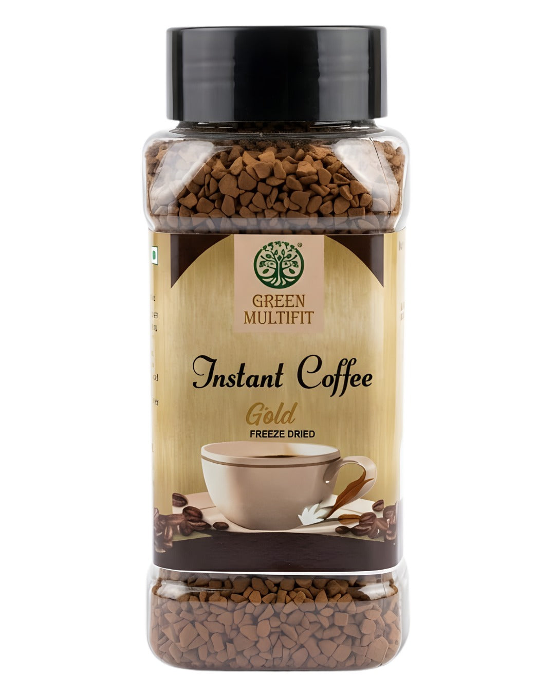 GREENMULTIFIT Instant Coffee Gold Freeze Dried Coffee 60g Pet Jar Rich Aroma Premium