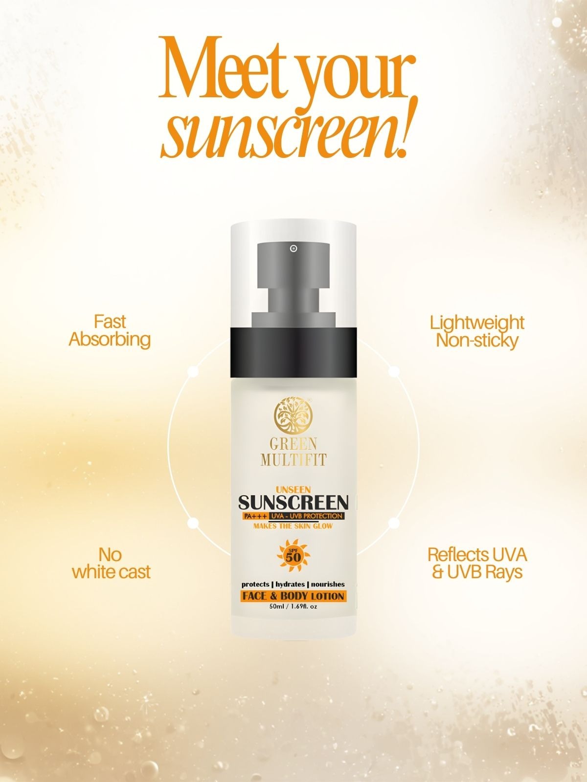 Unseen Sunscreen Face and Body Lotion SPF 50+++