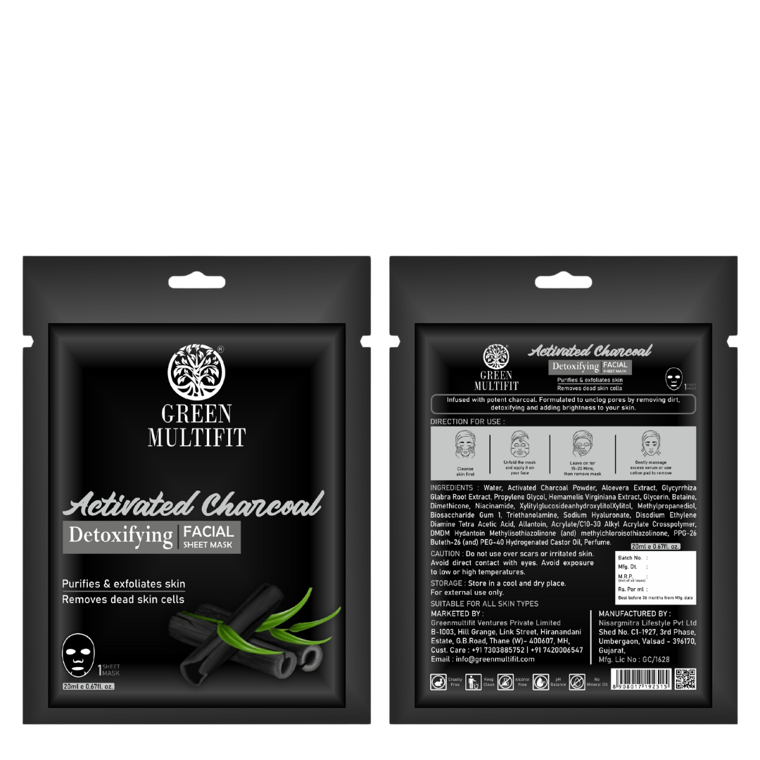Activated Charcoal Detoxifying - Facial Sheet Mask