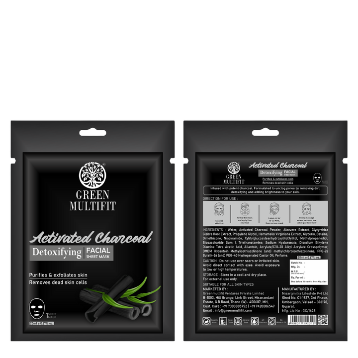 Activated Charcoal Detoxifying - Facial Sheet Mask