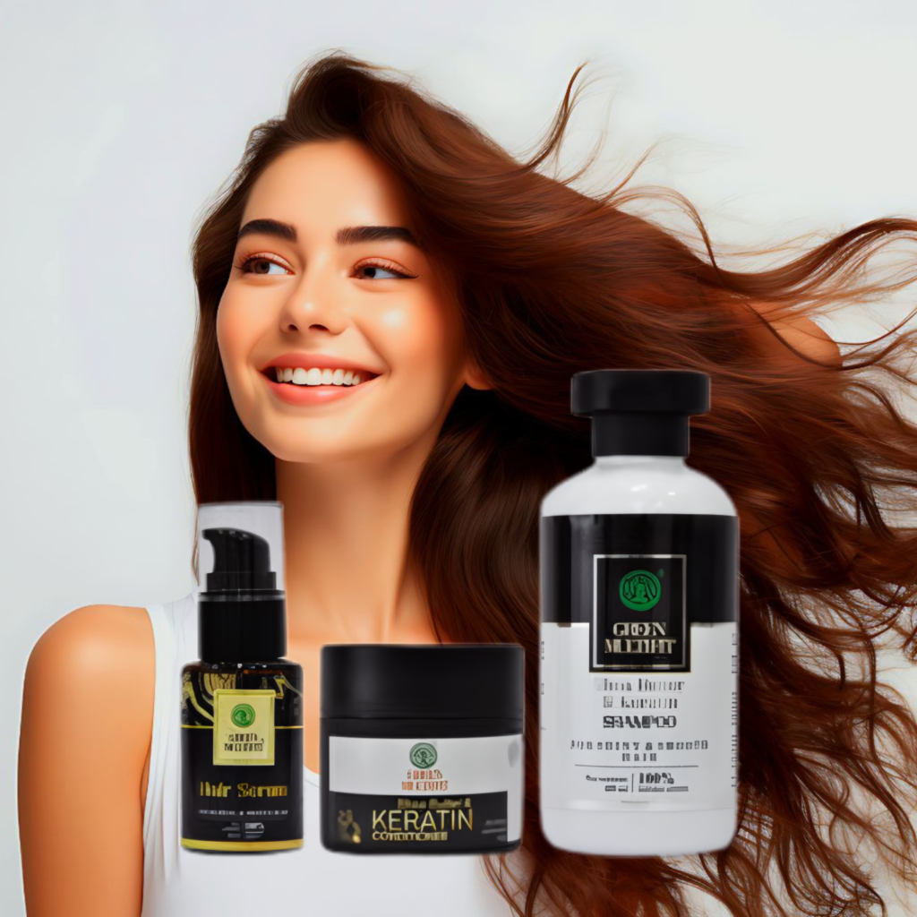 Hair Serum, Keratin Shampoo & Conditioner